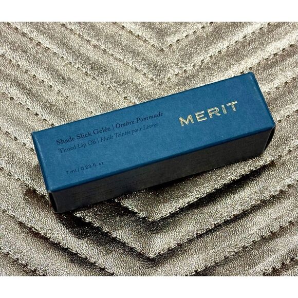MERIT - NWT - Shade Slick Gelée' Tinted Lip Oil in "Les Deux" (Sheer Pink) - Picture 4 of 7
